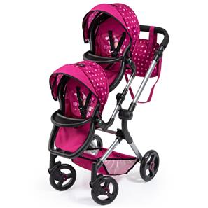 Bayer Design Twin nukenrattaat Xeo, tummanpinkki