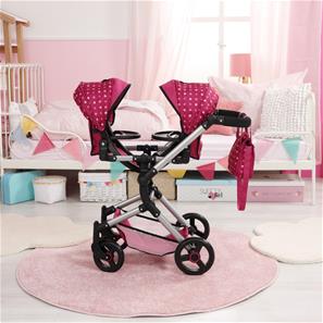 Bayer Design Twin nukenrattaat Xeo, tummanpinkki-11