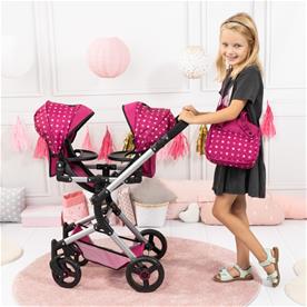 Bayer Design Twin nukenrattaat Xeo, tummanpinkki-3