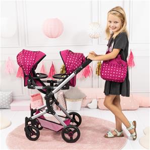 Bayer Design Twin nukenrattaat Xeo, tummanpinkki-3