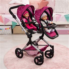Bayer Design Twin nukenrattaat Xeo, tummanpinkki-9