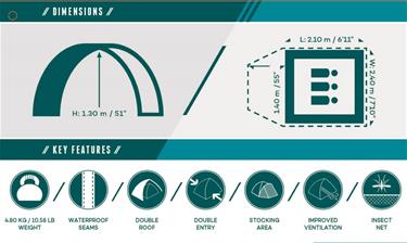 Bestway Activemount 3 Teltta (210+140 cm) x 240 x 130 cm-10