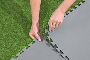 Bestway Allasmatto / pohjasuoja 9 kpl (78 x 78 cm) Harmaa-4