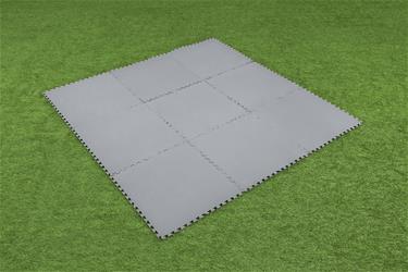 Bestway Allasmatto / pohjasuoja 9 kpl (78 x 78 cm) Harmaa-6