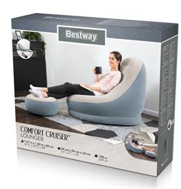 Bestway Comfort Cruiser siniharmaa kansituoli 121 x 100 x 86cm-6