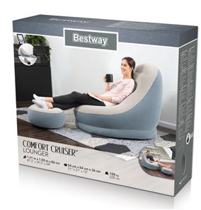 Bestway Comfort Cruiser siniharmaa kansituoli 121 x 100 x 86cm-6