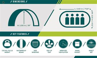 Bestway Coolmount 4 Pop Up -teltta 210 x 240 x 100 cm-13