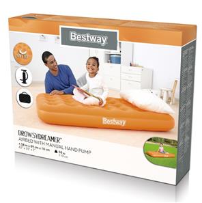 Bestway DrowsyDreamer ilmapatja 158 x 89 x 18 cm sis. pumppu, oranssi-6