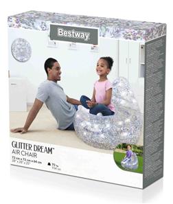 Bestway Glitter puhallettava tuoli 72 x 72 x 64 cm-6