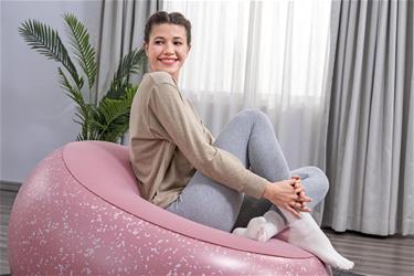 Bestway ''Inflate-A-Chair'' puhallettava tuoli 112 x 122 x 66 cm, Clay Pink-4