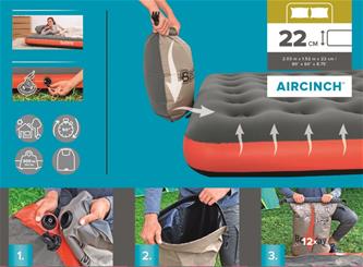 Bestway Roll & Relax ilmapatja 203 x 152 x 22cm (sis. pumppu)-3