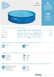  Bestway Steel Pro Frame allas 396 x 84 cm ja suodatinpumppu-8