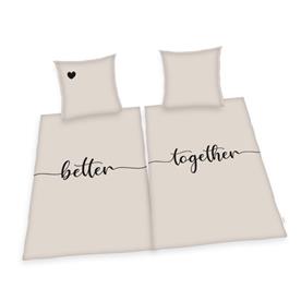 Better together Partner Pack vuodevaatteet - 100 prosenttia puuvillaa.