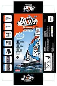 Binary V3 RTR Mini Catamaran 2,4 GHz RTR -kauko-ohjattava purjevene-6