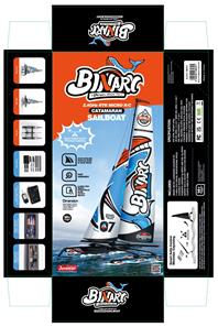 Binary V3 RTR Mini Catamaran 2,4 GHz RTR -kauko-ohjattava purjevene-6