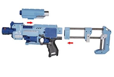 Blaze Storm Barricade -sähköinen laserblaster pehmeillä nuolilla-4