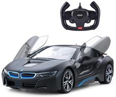 BMW i8 kauko-ohjattava auto 1:14 Musta (kauko-ohjattavat ovet)