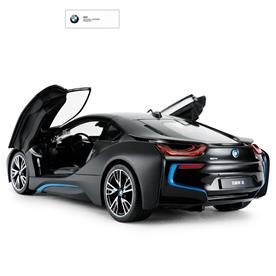 BMW i8 kauko-ohjattava auto 1:14 Musta (kauko-ohjattavat ovet)-2
