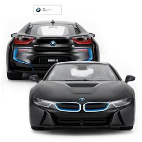 BMW i8 kauko-ohjattava auto 1:14 Musta (kauko-ohjattavat ovet)-3