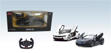 BMW i8 kauko-ohjattava auto 1:14 Musta (kauko-ohjattavat ovet)-4