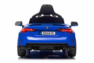 BMW M4 Sähköauto lapsille 12V litium, sininen-7