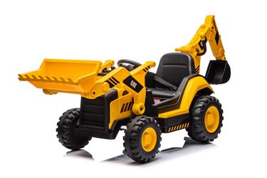 CAT Caterpillar sähkötraktori ja etukauha + kaivinkone lapsille-14