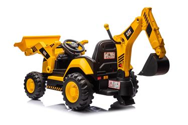 CAT Caterpillar sähkötraktori ja etukauha + kaivinkone lapsille-15