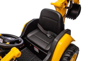 CAT Caterpillar sähkötraktori ja etukauha + kaivinkone lapsille-17