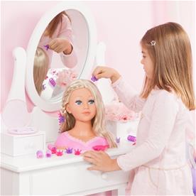 Charlene Super Model meikki- ja muotoilupää, vaalea-2