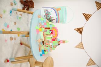 Classic Rainbow Garden puiset rakennuspalikat - 120 kpl (alkaen 18 kk)-6
