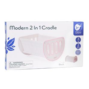 Classic World 2-in-1 puinen kehto ja sänky nukelle-5