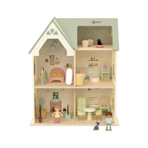 Classic World Cosy puinen nukkekoti tarvikkeineen-2