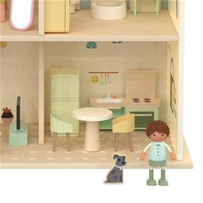 Classic World Cosy puinen nukkekoti tarvikkeineen-4