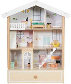 Classic World Happy Villa puinen nukkekoti lisävarusteineen