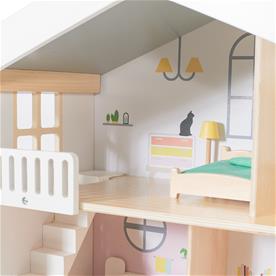 Classic World Happy Villa puinen nukkekoti lisävarusteineen-3