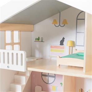 Classic World Happy Villa puinen nukkekoti lisävarusteineen-3