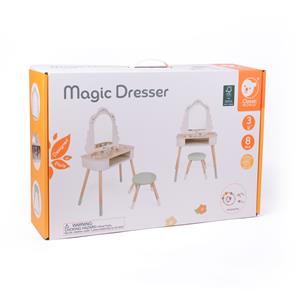 Classic World Magic -meikkipöytä ja puujakkara-2