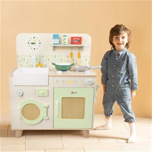 Classic World Natural Puinen leikkikeittiö lapsille-4