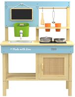 Classic World Outdoor Puinen leikkikeittiö tarvikkeineen