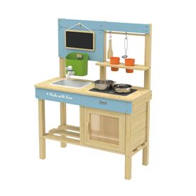 Classic World Outdoor Puinen leikkikeittiö tarvikkeineen-2