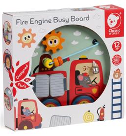 Classic World Puinen aktiviteettilauta - paloauto (alkaen 12 kk)-2