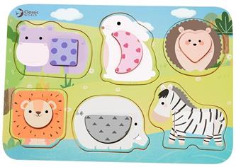 Classic World puinen eläinpalapeli (+12 kk)