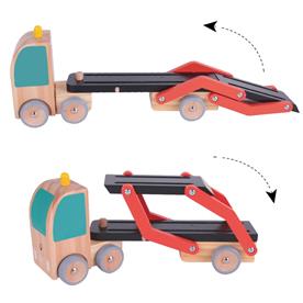 Classic World -puinen hinausauto, jossa on 3 autoa-4