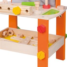 Classic World puinen työkalupenkki lapsille (alkaen 3v)-6