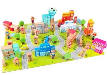 Classic World Puiset rakennuspalikat - Kaupunki (alkaen 18 kk)