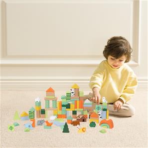 Classic World Puiset rakennuspalikat - Metsä, 100 kpl (alkaen 18 kk)-3
