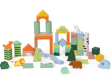 Classic World Puiset rakennuspalikat - Metsä, 50 kpl (18 kk alkaen)