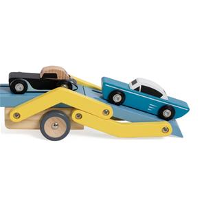 Classic World -puulelut -  hinausauto, jossa on 3 autoa-5