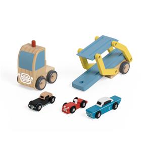 Classic World -puulelut -  hinausauto, jossa on 3 autoa-6