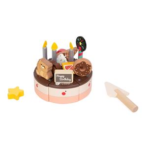 Classic World Suklaakakku puinen leikkiruoka (24+ kk)-4